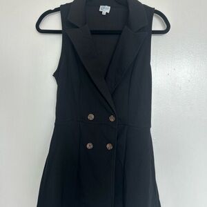 Francesca’s Black Romper Dress